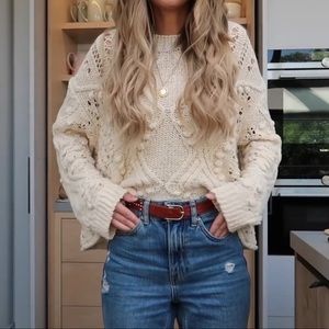 Zara Textured Crochet Sweater (size medium)